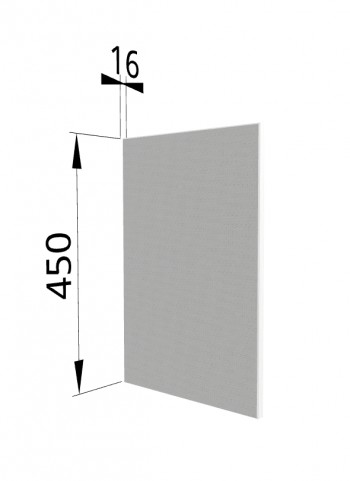 Панель торцевая (для шкафа горизонтального высокого) ВПГ Квадро (Белая кожа) в Зелёном Бору - zelyonyj-bor.mebel54.com | фото