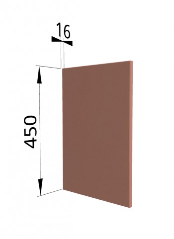 Панель торцевая (для шкафа горизонтального высокого) ВПГ Квадро (Персик софт) в Зелёном Бору - zelyonyj-bor.mebel54.com | фото