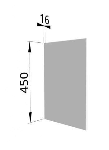 Панель торцевая (для шкафа горизонтального высокого) ВПГ Ройс (Белый софт) в Зелёном Бору - zelyonyj-bor.mebel54.com | фото