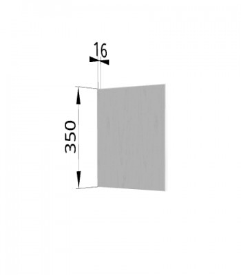 Панель торцевая (для шкафа горизонтального высотой 350 мм) ПГ Мелисса (Белый скин) в Зелёном Бору - zelyonyj-bor.mebel54.com | фото