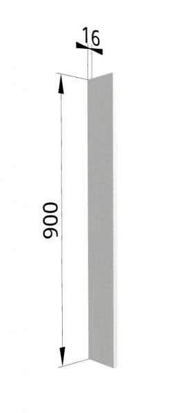 Панель торцевая (для шкафа верхнего торцевого высокого) ВПТ 400 Капри (Липа белый) в Зелёном Бору - zelyonyj-bor.mebel54.com | фото