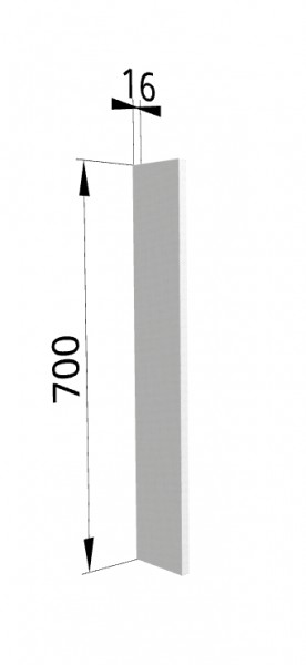 Панель торцевая (для шкафа верхнего торцевого высотой 700 мм) ПТ 400 Мелисса (Бежевый скин) в Зелёном Бору - zelyonyj-bor.mebel54.com | фото