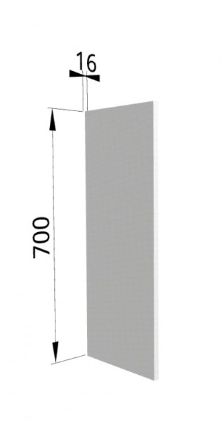 Панель торцевая (для шкафа верхнего высотой 700 мм) П Мелисса (Бежевый скин) в Зелёном Бору - zelyonyj-bor.mebel54.com | фото