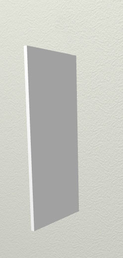 Панель торцевая П Капля (для шкафа верхнего) Белый в Зелёном Бору - zelyonyj-bor.mebel54.com | фото