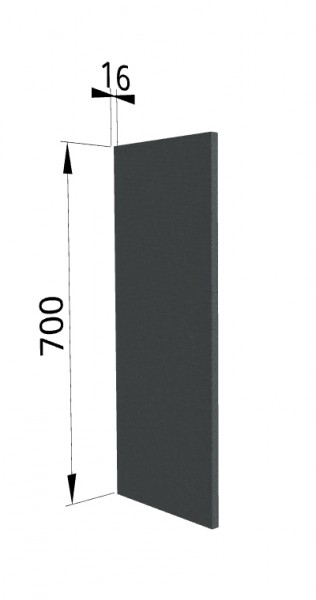 Панель торцевая П Квадро (для шкафа верхнего) Железо в Зелёном Бору - zelyonyj-bor.mebel54.com | фото