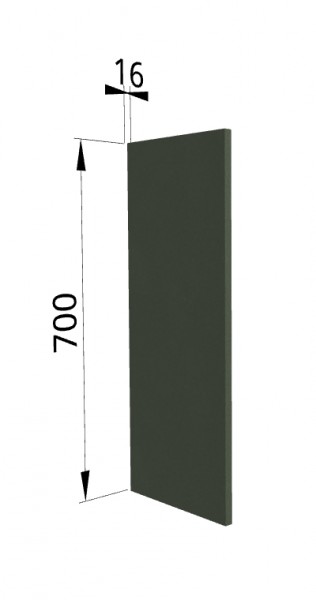 Панель торцевая П Квадро (для шкафа верхнего) Оливково-зеленый в Зелёном Бору - zelyonyj-bor.mebel54.com | фото