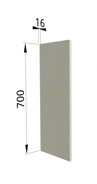 Панель торцевая П Квадро (для шкафа верхнего) Ваниль кожа в Зелёном Бору - zelyonyj-bor.mebel54.com | фото