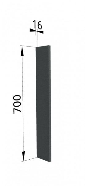 Панель торцевая ПТ 400 Квадро (для шкафа торцевого верхнего) Железо в Зелёном Бору - zelyonyj-bor.mebel54.com | фото