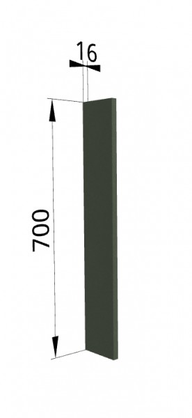 Панель торцевая ПТ 400 Квадро (для шкафа торцевого верхнего) Оливково-зеленый в Зелёном Бору - zelyonyj-bor.mebel54.com | фото