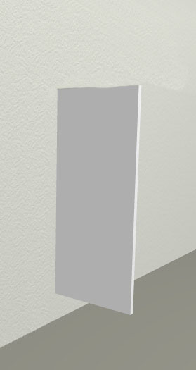 Панель торцевая СТ 400 Капля (для шкафа торцевого нижнего) Белый в Зелёном Бору - zelyonyj-bor.mebel54.com | фото