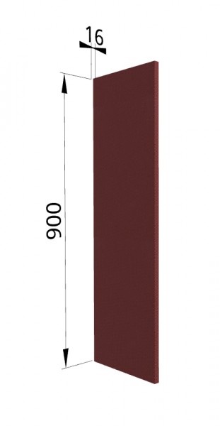 Панель торцевая ВП Квадро (для шкафа верхнего высокого) Красная кожа в Зелёном Бору - zelyonyj-bor.mebel54.com | фото