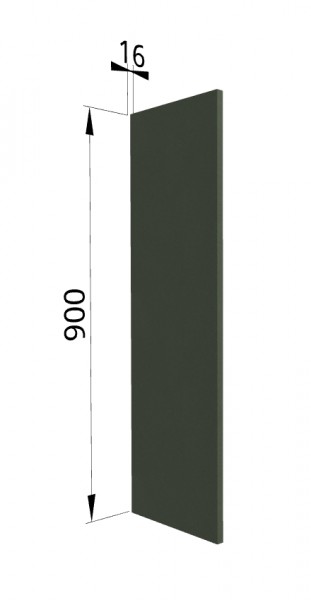Панель торцевая ВП Квадро (для шкафа верхнего высокого) Оливково-зеленый в Зелёном Бору - zelyonyj-bor.mebel54.com | фото