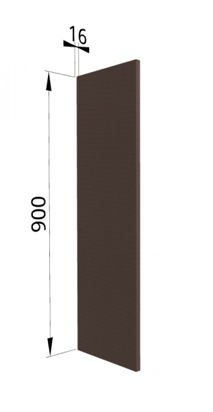 Панель торцевая ВП Квадро (для шкафа верхнего высокого) Шоколад кожа в Зелёном Бору - zelyonyj-bor.mebel54.com | фото
