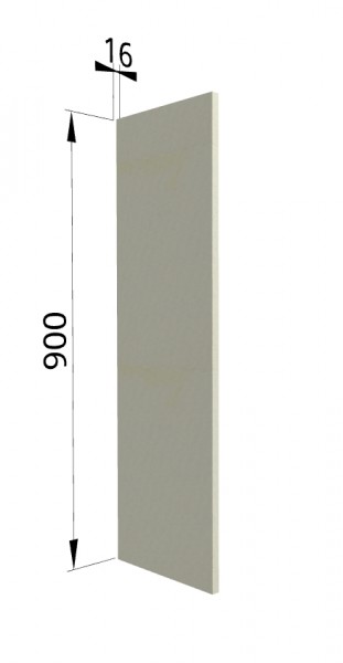 Панель торцевая ВП Квадро (для шкафа верхнего высокого) Ваниль кожа в Зелёном Бору - zelyonyj-bor.mebel54.com | фото