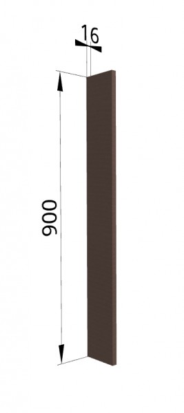 Панель торцевая ВПТ 400 Квадро (для шкафа торцевого верхнего) Шоколад кожа в Зелёном Бору - zelyonyj-bor.mebel54.com | фото