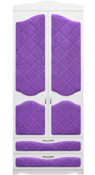 Шкаф 2-х створчатый с ящиками серии Иллюзия 32 Фиолетовый в Зелёном Бору - zelyonyj-bor.mebel54.com | фото