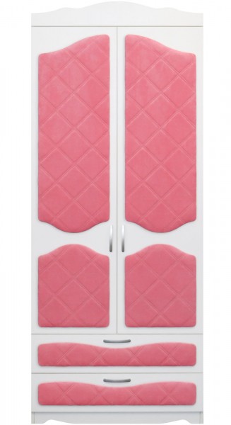Шкаф 2-х створчатый с ящиками серии Иллюзия 89 Розовый в Зелёном Бору - zelyonyj-bor.mebel54.com | фото