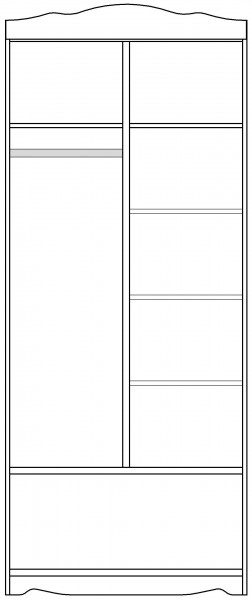 Шкаф 2-х створчатый серии Иллюзия 33 Сиреневый в Зелёном Бору - zelyonyj-bor.mebel54.com | фото
