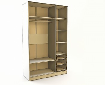 Шкаф 3-х створчатый с ящиками Лофт (Белый/корпус Дуб Сонома) в Зелёном Бору - zelyonyj-bor.mebel54.com | фото