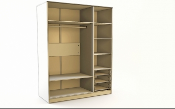 Шкаф 3-х створчатый с ящиками Скай (Синий/Белый/корпус Клен) в Зелёном Бору - zelyonyj-bor.mebel54.com | фото