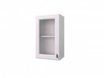 Шкаф 40 с витриной Ева (Белый Софт/Белый) в Зелёном Бору - zelyonyj-bor.mebel54.com | фото