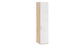 Шкаф для белья с 1 глухой дверью «Эмбер» Яблоня Беллуно/Белый глянец в Зелёном Бору - zelyonyj-bor.mebel54.com | фото