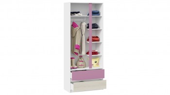 Шкаф для одежды комбинированный «Сканди» Дуб Гарден/Белый/Лиловый в Зелёном Бору - zelyonyj-bor.mebel54.com | фото