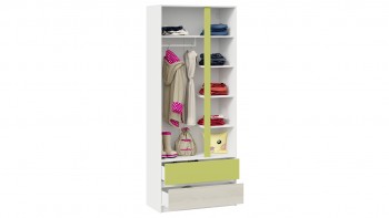 Шкаф для одежды комбинированный «Сканди» Дуб Гарден/Белый/Зеленый в Зелёном Бору - zelyonyj-bor.mebel54.com | фото