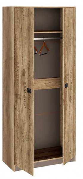 Шкаф для одежды «Пилигрим» (Дуб Каньон светлый, Фон серый) в Зелёном Бору - zelyonyj-bor.mebel54.com | фото