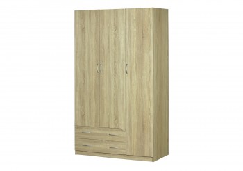 Шкаф для платья и белья 3-х дверный без зеркала Дуб Сонома в Зелёном Бору - zelyonyj-bor.mebel54.com | фото