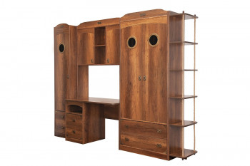Шкаф комбинированный для одежды «Навигатор» (Дуб Каньон) в Зелёном Бору - zelyonyj-bor.mebel54.com | фото