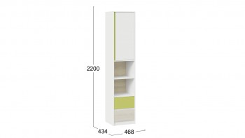 Шкаф комбинированный «Сканди» Дуб Гарден/Белый/Зеленый в Зелёном Бору - zelyonyj-bor.mebel54.com | фото