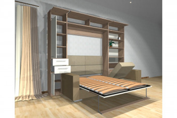 Шкаф-кровать с диваном Каролина в Зелёном Бору - zelyonyj-bor.mebel54.com | фото