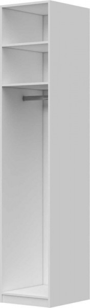 Шкаф ШР-1 без зеркала Вива (Белый/Белый глянец/Платина) в Зелёном Бору - zelyonyj-bor.mebel54.com | фото