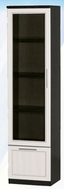 Шкаф средний с ящиком и стеклодверью ДЛЯ ГОСТИНОЙ ШСЯС-450 Венге/Дуб выбеленный в Зелёном Бору - zelyonyj-bor.mebel54.com | фото