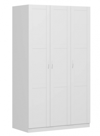 Шкаф трехдверный Пегас сборный белый в Зелёном Бору - zelyonyj-bor.mebel54.com | фото