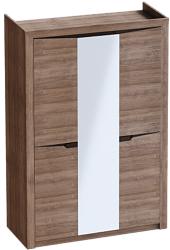 Шкаф трехдверный Соренто Дуб стирлинг/Кофе структурный матовый в Зелёном Бору - zelyonyj-bor.mebel54.com | фото