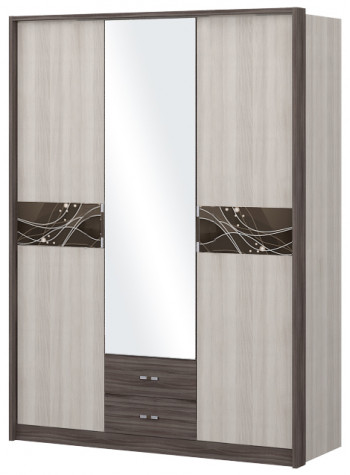 Шкаф трехстворчаты с зеркалом Шк68.1 Николь в Зелёном Бору - zelyonyj-bor.mebel54.com | фото