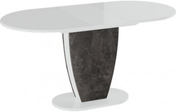Стол обеденный «Монреаль» Тип 1 (Белый глянец/Моод темный) в Зелёном Бору - zelyonyj-bor.mebel54.com | фото